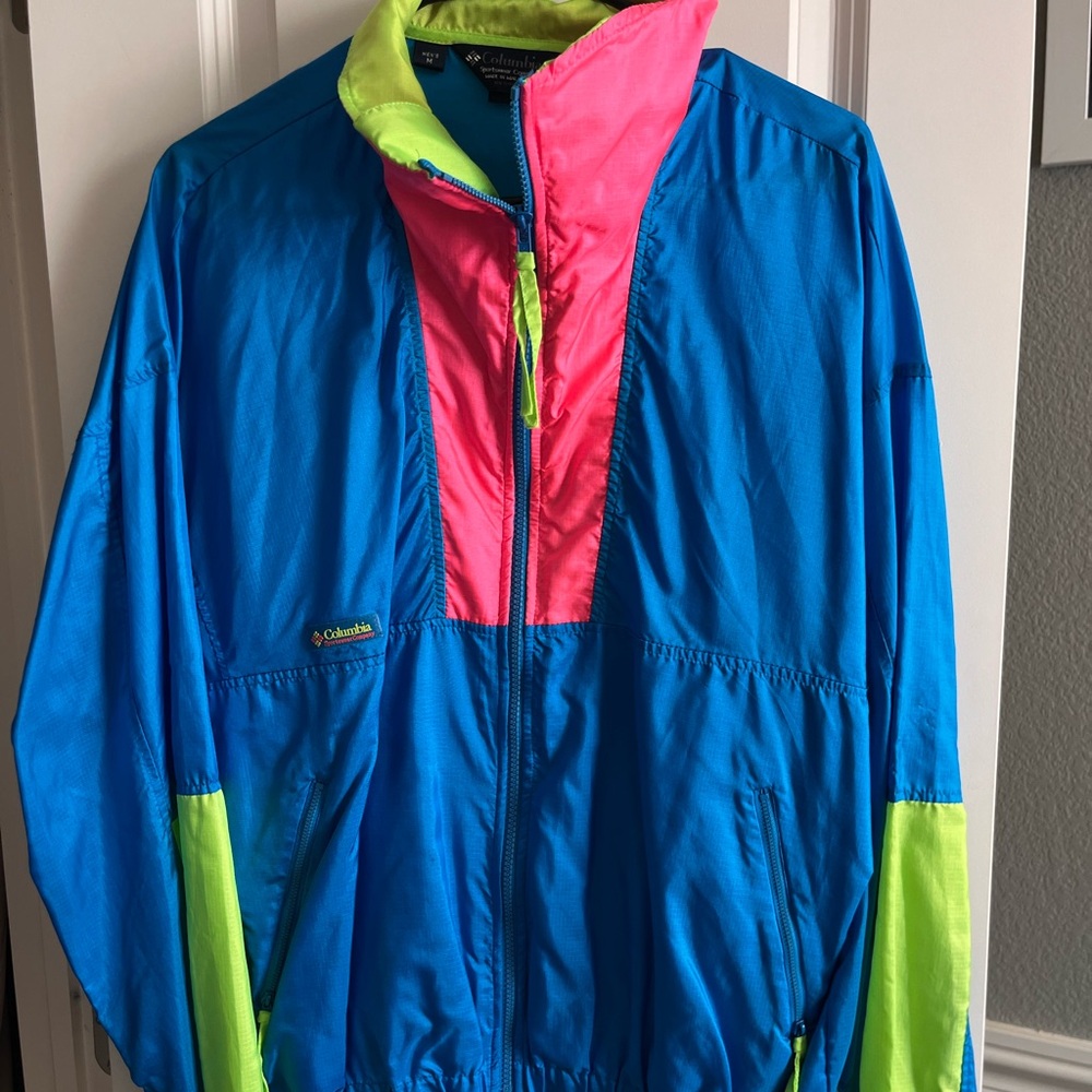 Vintage 90’s Columbia Vibrant Light Weight Rain Jacket/Ski Jacket